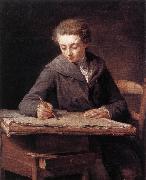 LePICIeR, Nicolas-Bernard The Young Draughtsman dg oil painting